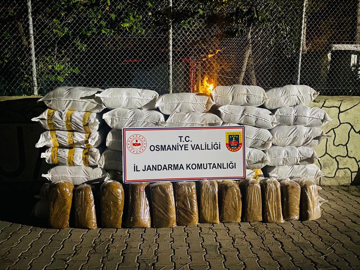 Osmaniye'de 1460 Kilogram Kaçak Tütün Ele Ge geçirildi
