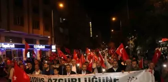 Gaziantep'te Filistin şehitleri için yürüyüş düzenlendi