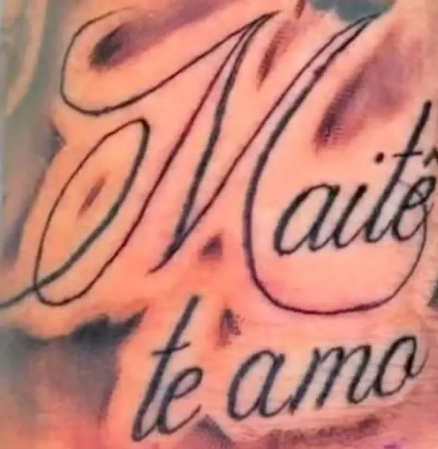 The famous footballer learned that he was not the real father of the girl after getting his daughter's name tattooed on his arm.