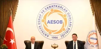 HAK-İŞ Genel Başkanı Mahmut Arslan’dan AESOB Başkanı Dere’ye Tebrik Ziyareti