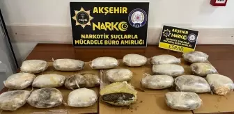 Akşehir'de 11 Kilogram Esrar Ele Geçirildi, Zanlı Tutuklandı