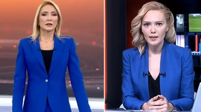 The outfit of the TRT news anchor who reported the death of the leader Gülen drew attention.