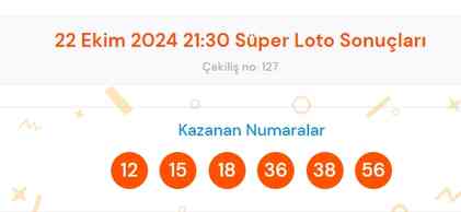 Süper Loto sonuçları açıklandı! 22 Ekim Süper Loto kazanan numaralar neler? Süper Loto sonuçlarına ne zaman, nereden bakılır?