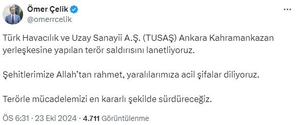 Ankara'da TUSAŞ'a terör saldırısı: 4 şehidimiz, 14 yaralı var