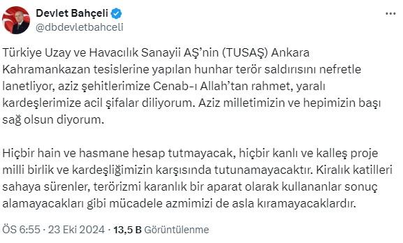 Ankara'da TUSAŞ'a terör saldırısı: 4 şehidimiz, 14 yaralı var