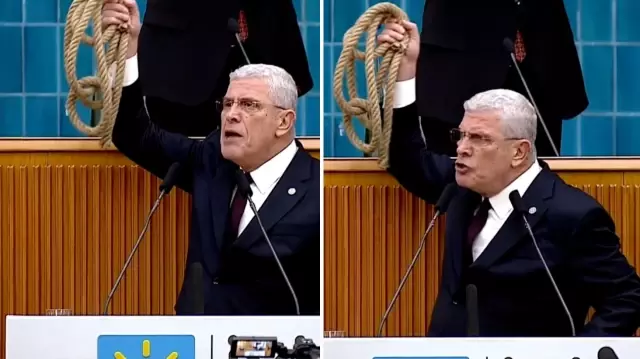 Müsavat Dervişioğlu threw a rope at Bahçeli from the podium.