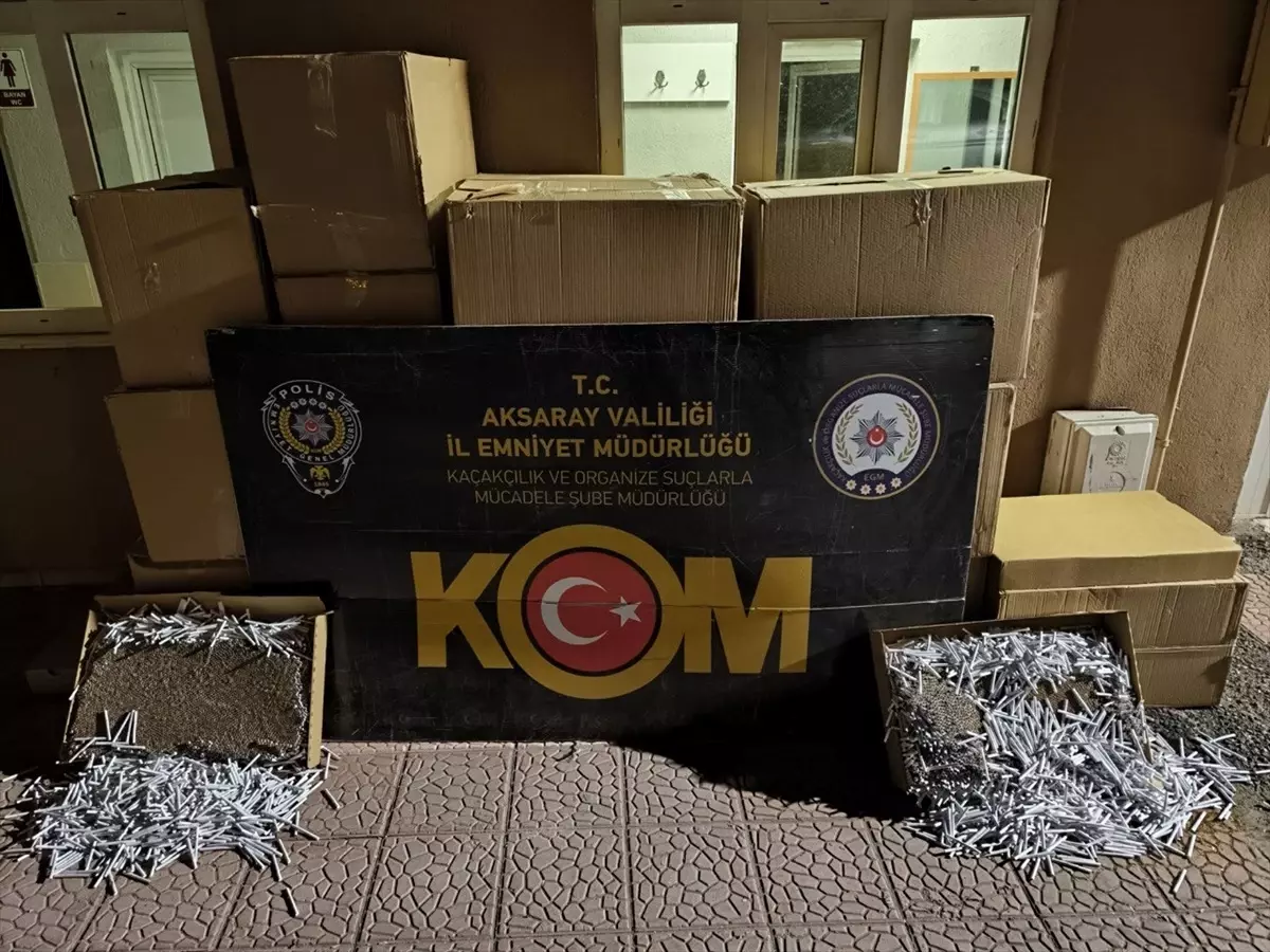 Aksaray'da 500 Bin Gümrük Kaçağı Makaron Ele Geçirildi