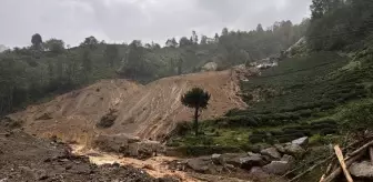 Çayeli'nde Sağanak Yağışlar Heyelana Neden Oldu