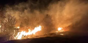 Akseki'de Tarım Araçları Deposunda Yangın Çıktı