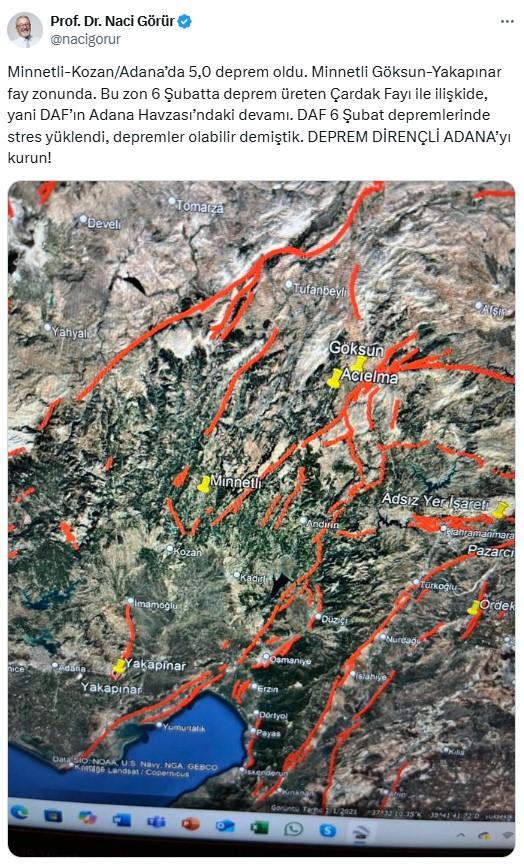 5.0 Magnitude Earthquake in Adana: 'Establish Earthquake-Resilient Adana!'