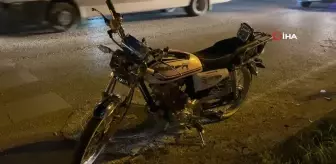 Polisin 'Dur' İhtarına Uymayan Motosiklet Sürücüsü Kaza Geçirdi