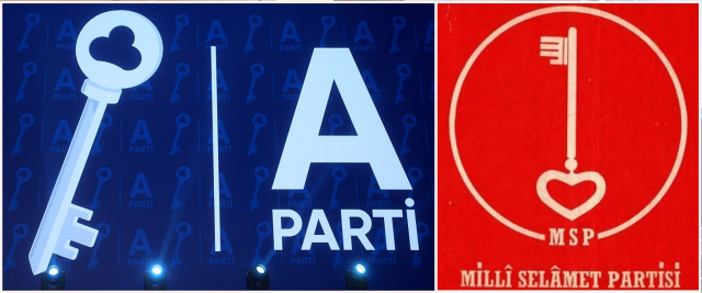 Almost identical! The logo of A Party reminds of Necmettin Erbakan's MSP