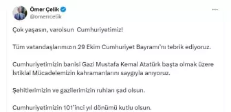 AK Parti'li Çelik'ten 'Cumhuriyet Bayramı' mesajı