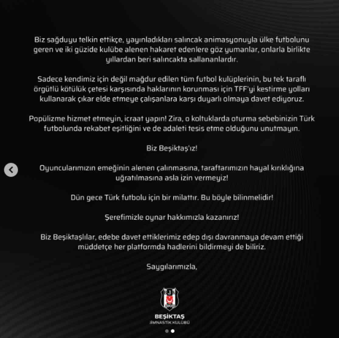 Beşiktaş derbi açıklaması ne? Beşiktaş resmi açıklaması!