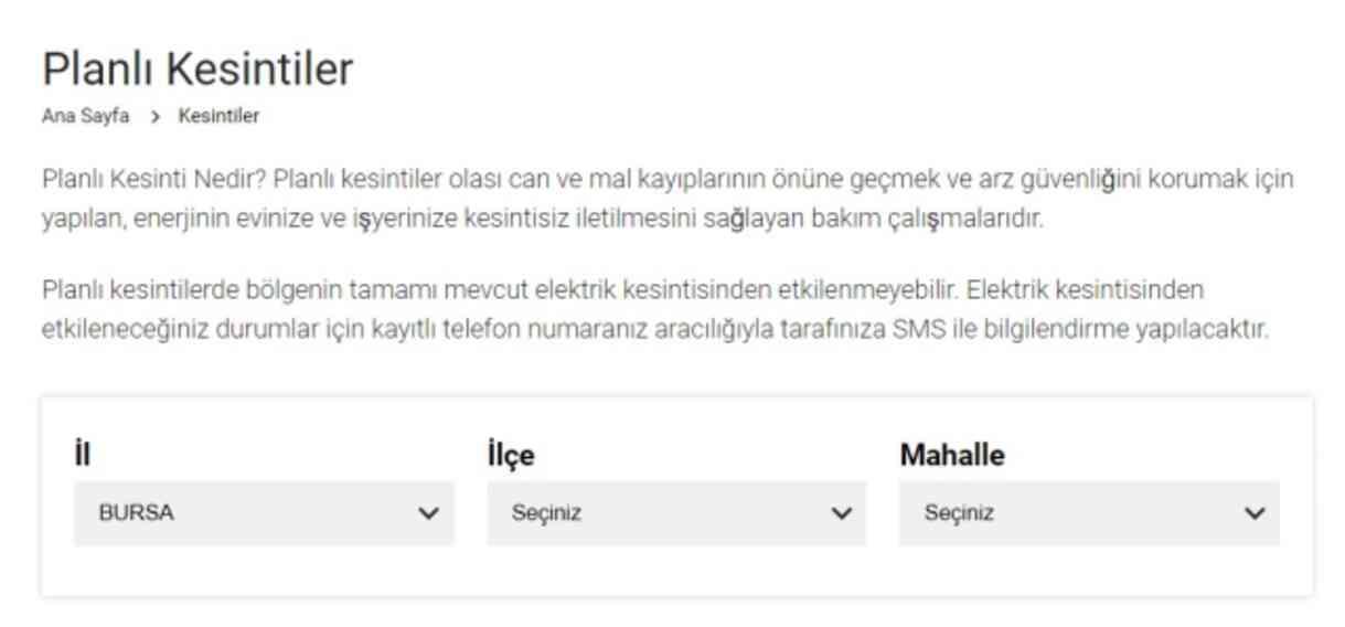 Bursa elektrik kesintisi! 29-30 Ekim Yıldırım, İnegöl, Gemlik elektrik kesintisi ne zaman gelecek?