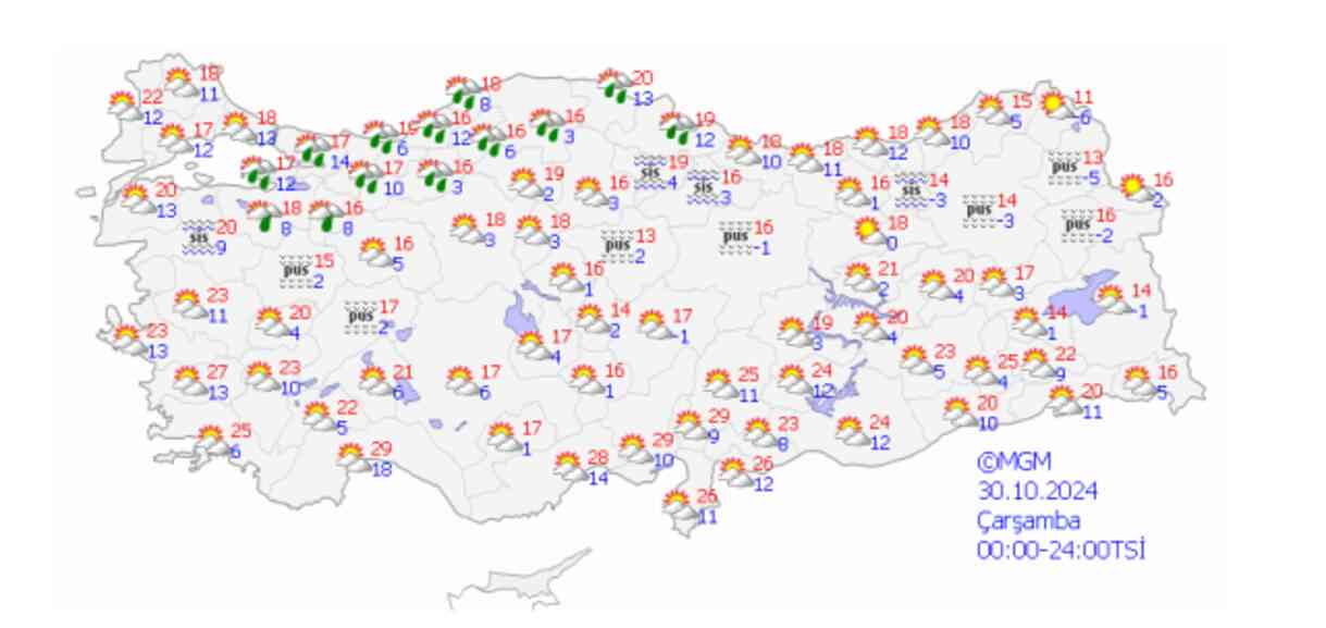 30 Ekim Bursa hava durumu | Bursa'da hava nasıl olacak? Bursa günlük ve 5 günlük hava durumu tahmini!