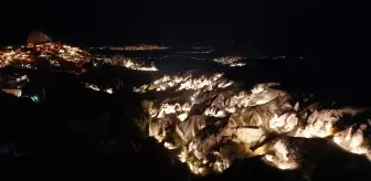 Kapadokya'da Gece Müzeciliği: Güvercinlik Vadisi Aydınlatıldı