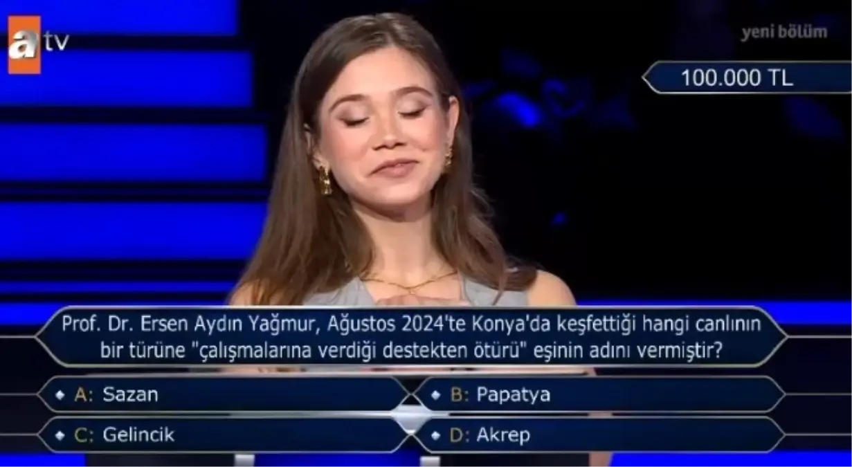 Prof. Dr. Ersen Aydın Yağmur, Ağustos 2024'te Konya'da keşfettiği hangi canlının bir türüne 'çalışmalarına verdiği destekten ötürü' eşinin adını verdi