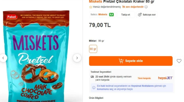 The chocolate crackers sold in Turkey are being recalled by the manufacturer