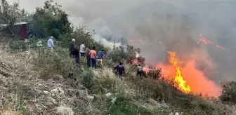 Hatay'da ormanda başlayan yangın evlere sıçradı