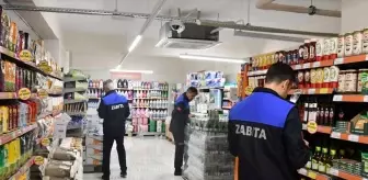 Gaziantep'te Zabıta Ekiplerinden Zincir Market Denetimi