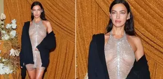 Dünyaca ünlü model Irina Shayk, katıldığı etkinlikte tül elbisesi ile göz kamaştırdı