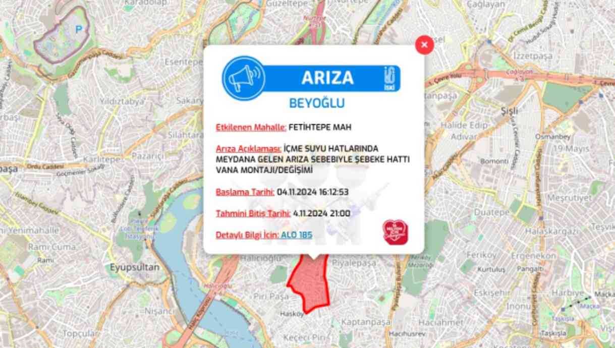 İstanbul İSKİ su kesintisi! 4-5 Kasım Bahçelievler, Beyoğlu, Ataşehir su kesintisi listesi! Sular ne zaman gelecek?
