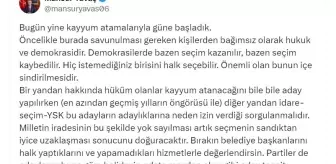 Mansur Yavaş: Seçmen İradesinin Yok Sayılmasına İzin Vermemeliyiz