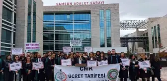 Samsun'da Avukatlar CMK Ücretlerini Yükseltmek İçin Basın Açıklaması Yaptı