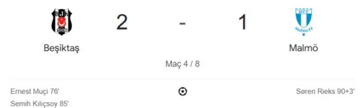 Beşiktaş Malmö maçı kaç kaç, bitti mi? MAÇ SONUCU! Beşiktaş Malmö golleri kim attı, canlı maç anlatımı! Beşiktaş Malmö maçı kaç kaç, bitti mi? MAÇ SONUCU! Beşiktaş Malmö golleri kim attı, canlı maç anlatımı!