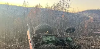 Bolu'da devrilen traktörün sürücüsü öldü