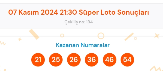 Süper Loto sonuçları açıklandı! 7 Kasım Süper Loto kazanan numaralar neler? Süper Loto sonuçlarına ne zaman, nereden bakılır?