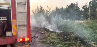 Hatay'da Dere Yatağında Yangın Çıktı