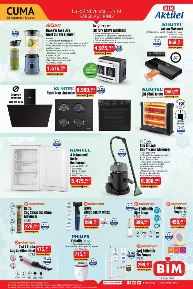 BİM 8 KASIM AKTÜEL KATALOĞU: Bim'de hangi aktüel ürünler var? 8 Kasım Cuma günü Bim'e hangi ürünler gelecek? BİM 8 KASIM AKTÜEL KATALOĞU: Bim'de hangi aktüel ürünler var? 8 Kasım Cuma günü Bim'e hangi ürünler gelecek?