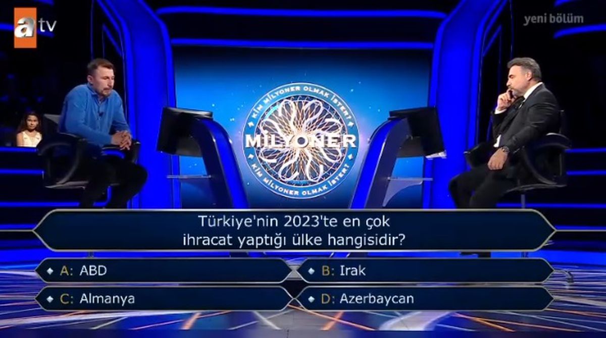 Türkiye'nin 2023'te en çok ihracat yaptığı ülke hangisidir? Kim Milyoner Olmak İster yeni bölüm soru ve cevapları!
