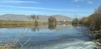 Ardahan'da Kura Nehri'nde Buzlanma