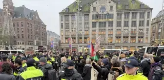 Amsterdam'da Filistin Destekçileri Gösteri Yasağını Protesto Etti