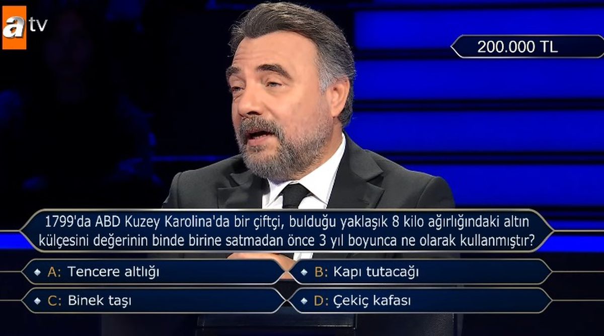 1799'da ABD Kuzey Karolina'da bir çiftçi, bulduğu yaklaşık 8 kilo ağırlığındaki altın külçesini değerinin binde birine satmadan önce 3 yıl boyunca...