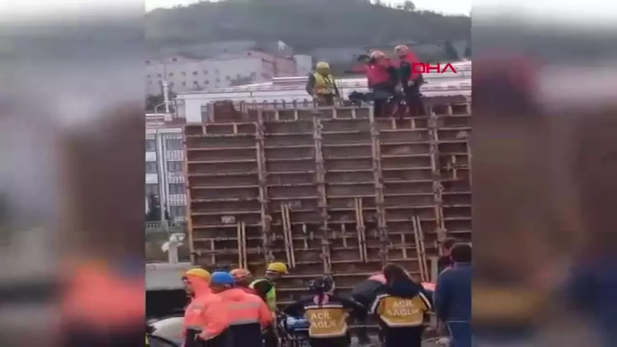 Rize'de İnşaatta Düşen Genç, AFAD Ekipleri Tarafından Kurtarıldı
