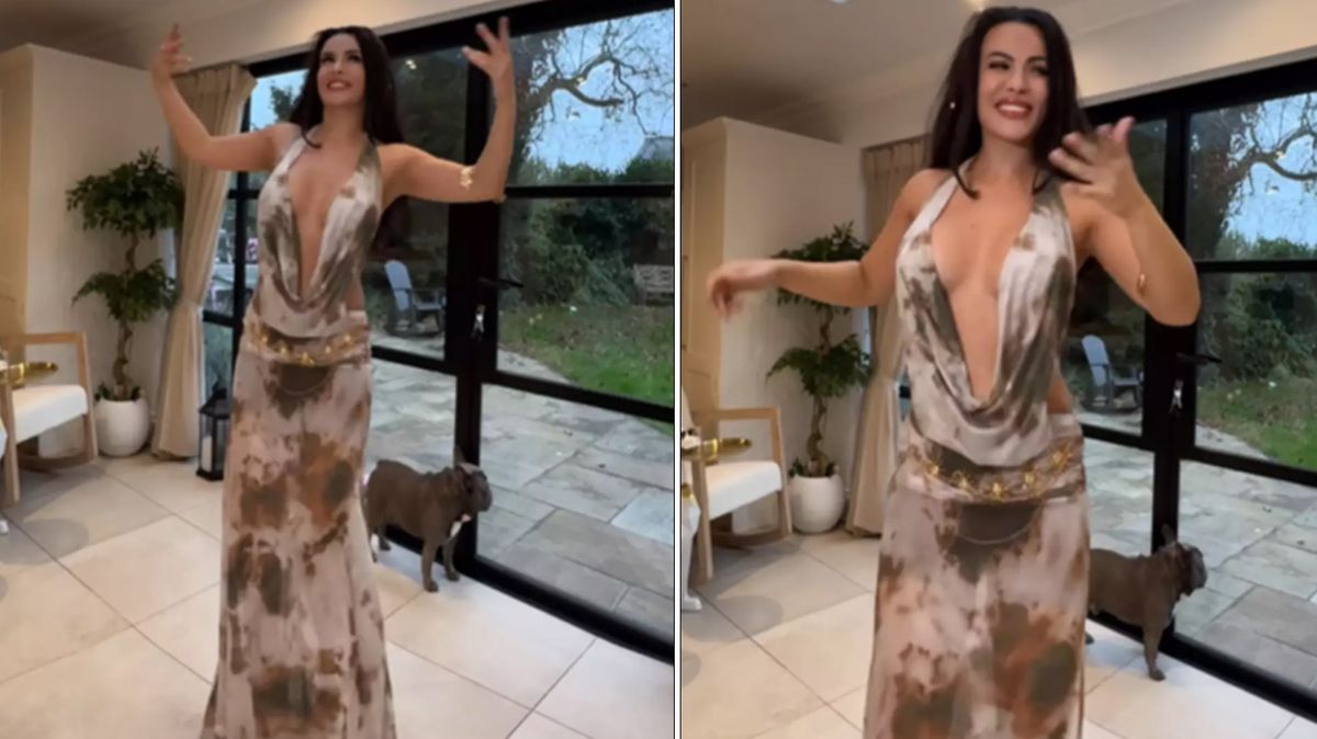 Sibel Akbulut'un derin dekoltesi ve kıvrak dansına yorum yağdı