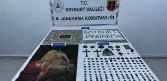 Bayburt'ta dünyaca ünlü ressam Belloli'ye ait tablo ele geçirildi