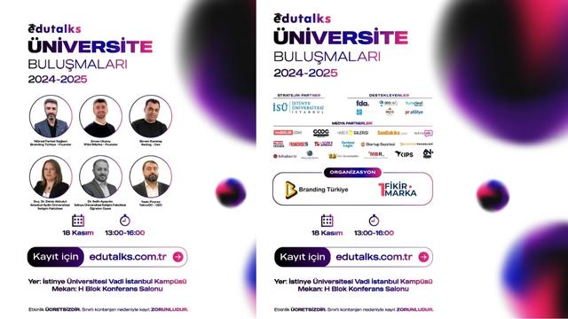 EduTalks Etkinliği 18 Kasım'da İstinye Üniversitesi'nde!