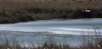 Kars'ta Lavaş Gölü Dondu