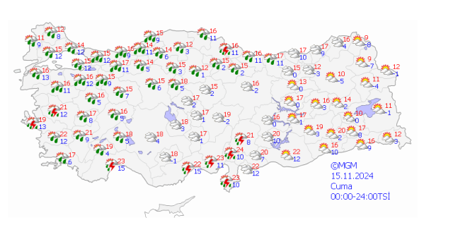 Kuvvetli yağış uyarısı! İzmir'de hava nasıl olacak? İzmir 15 Kasım Cuma hava nasıl, yağış var mı?