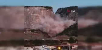 İskenderun'da Taş Ocağındaki Patlama Şehri Toz Bulutuna Gömüldü