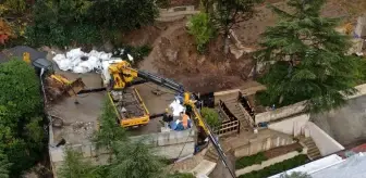 Üsküdar'daki Kaçak Villa İnşaatı Havadadan Görüntülendi