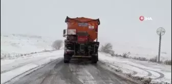 Ardahan'da Kar ve Buzlanma Sebebiyle Araçlar Mahsur Kaldı