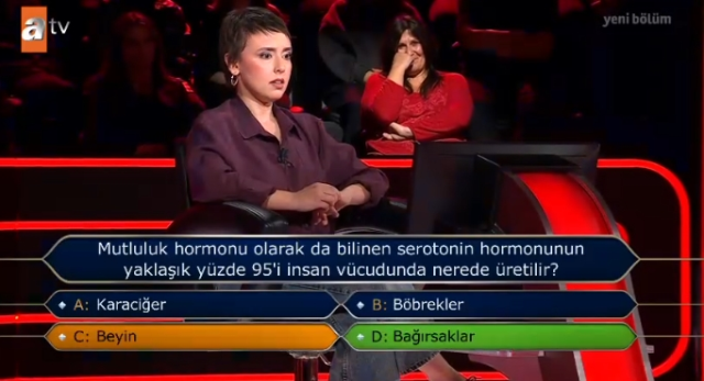 Mutluluk hormonu olarak da bilinen serotonin hormonunun yaklaşık yüzde 95'i insan vücudunda nerede üretilir?