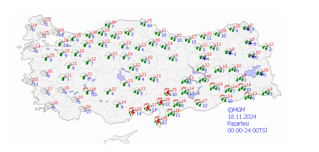 18 Kasım Ankara hava durumu | Ankara hava nasıl olacak? Ankara günlük ve 5 günlük hava durumu tahmini!