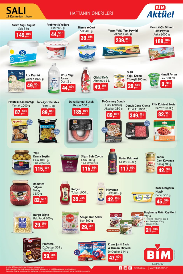BİM 19 KASIM AKTÜEL KATALOĞU: BİM'de hangi aktüel ürünler var? 19 Kasım Salı günü Bim'e hangi ürünler gelecek?